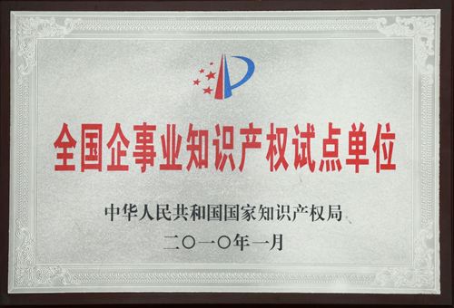 全國企事業(yè)知識產(chǎn)權試點單位
